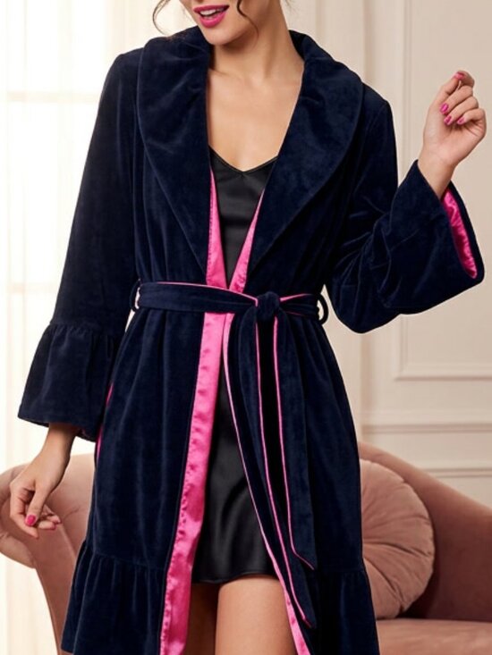 Betsey Johnson Other - Betsey Johnson Coquette Girl Pink Satin and Velour Robe Size S
